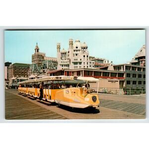 Atlantic City Postcard Marlborough Blenheim Hotel Tram Car Boardwalk Unposted